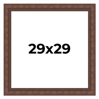 29x29 Frame Pewter Solid Wood Picture Frame Width 1.625 Inches | Interior Frame Depth 0.6875 Inches
