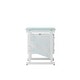 preview thumbnail 9 of 10, White Computer Desk with Frosted Glass Top and Three Drawer Pedestal