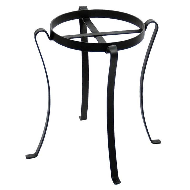 Achla Designs Large Indoor Outdoor Patio Flowerpot Plant Stand, 18 Inch Tall, Black Powder Coat Finish