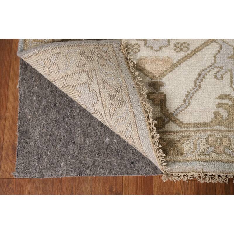 Oushak Oriental Area Rug Hand-Knotted Wool Carpet - 9'0"x 11'10"