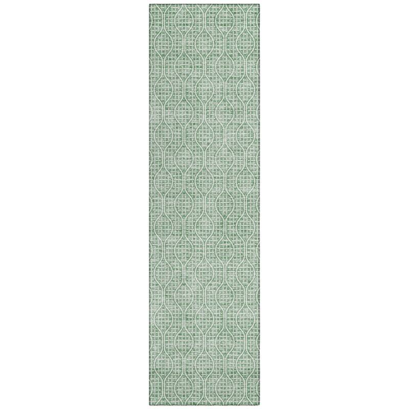 Machine Washable Indoor/ Outdoor Chantille Criss Cross Geo Rug