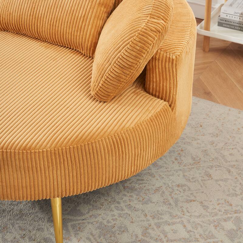 61 Inches Comfortable Seat, Small Sofa With Small End Table, Suitable For Lunch Break Casual Afternoon Tea Time Seat