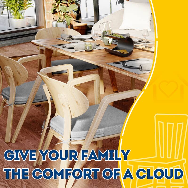 AAAAAcessories 17 in. X 16 in.Indoor Strap Non-slip Chair Cushion for Multi-scenario Setups (2 Pack) - N/A