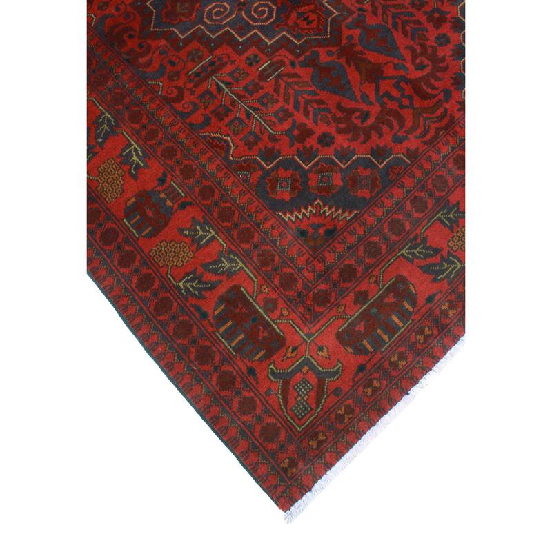 Khal Mohammadi Nurten Red/Navy Rug - 4'11" x 6'5"