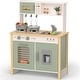 preview thumbnail 7 of 5, Green Kids Play Kitchen, Wooden Kitchen Playset for Kids Ages 3+, Toys Kitchen Small Pretend Play Kitchen for Toddlers