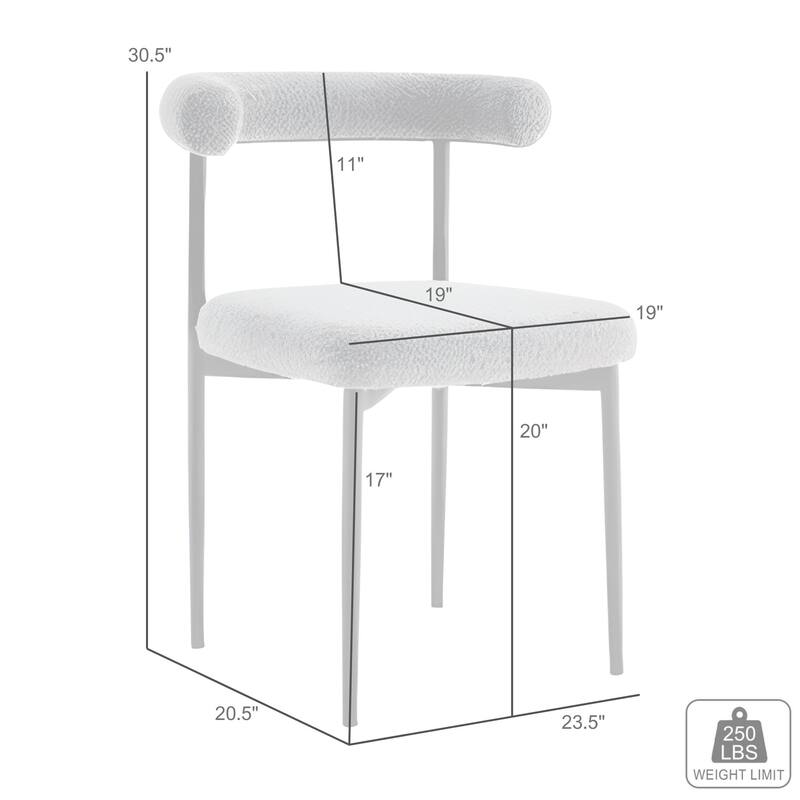 Shannon Upholstered Curved Back Barrel Kitchen Dining Chairs - Set of 2