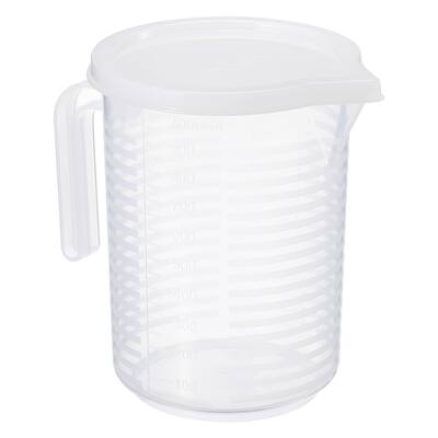 Graduated Beaker, 1000ml PP Plastic Cup Double Sided Graduations - Transparent