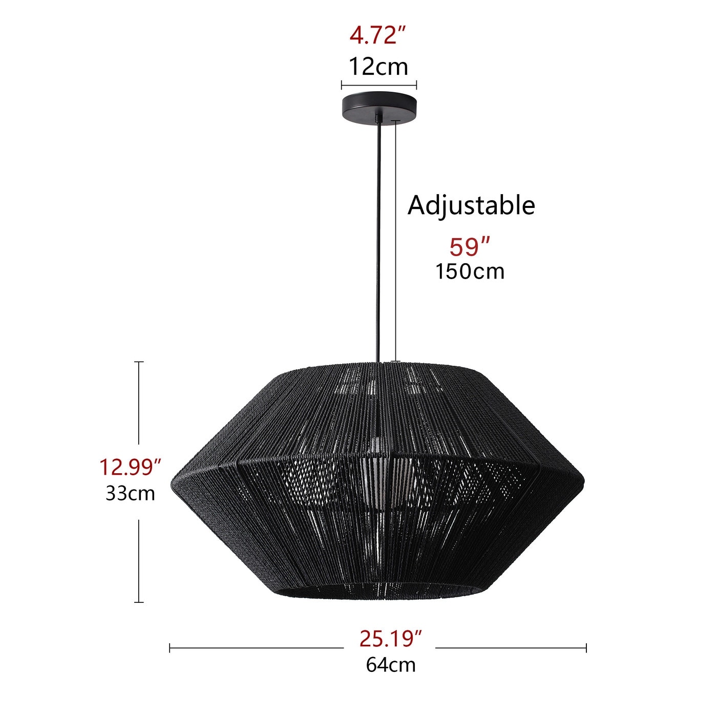Black rope light shade cheap
