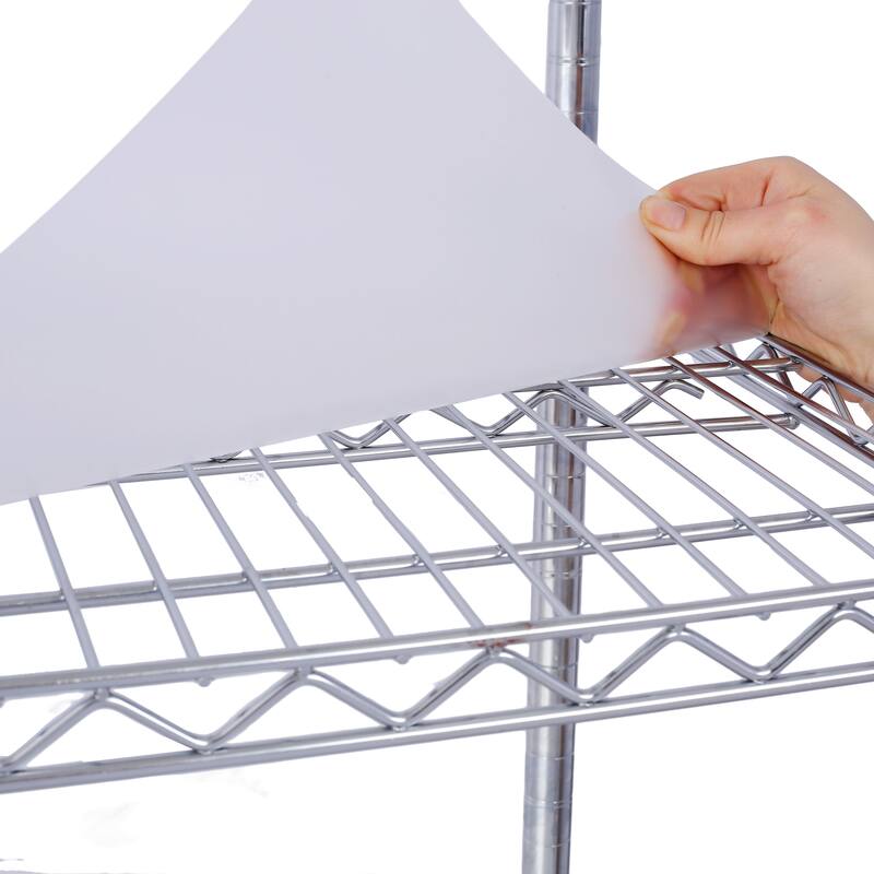 2450lbs Heavy Duty Adjustable Storage Rack with Wheels & Shelf Liners