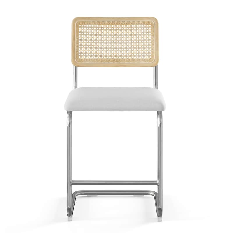 Hayward Cane Back Fabric Counter Height Stool (Set of 2)