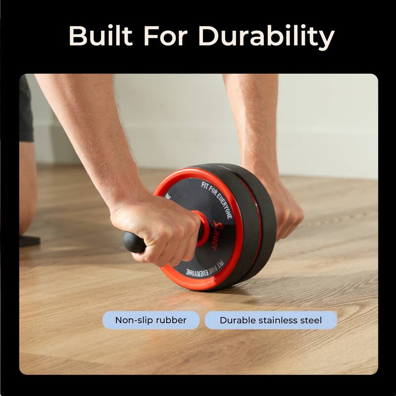 Sunny Wide Ab Core Roller Wheel & Knee Pad - NO. 090