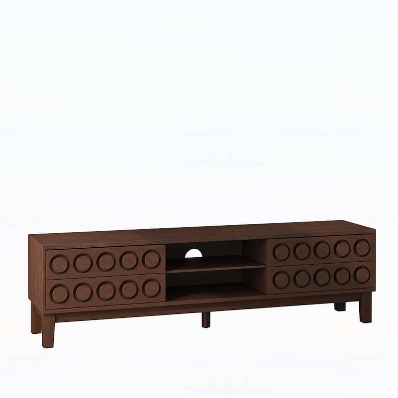 Stylish TV Stand for TVs up to 75,Media Console with 4 Drawers,for Living Room and Bedroom