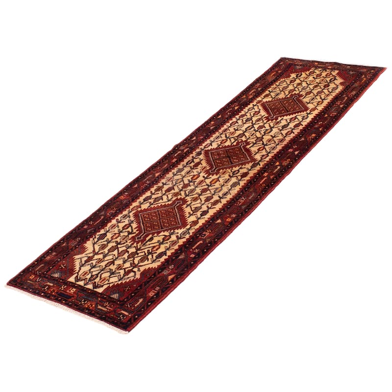 ECARPETGALLERY Hand-knotted Andelz Cream Wool Rug - 2'10 x 9'9