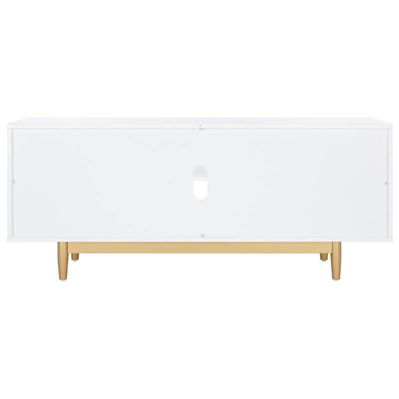 SAFAVIEH Arianna 3 Shelf Patterned Media Stand - 54" W x 15" D x 22" H - 54Wx15Dx22H