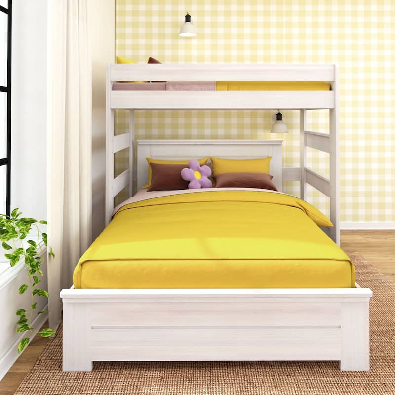 Max and Lily Farmhouse Twin over Queen L Shaped Bunk Bed