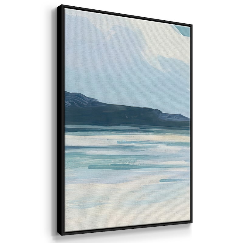 Cream Coastline II - Multi Piece Framed Canvas