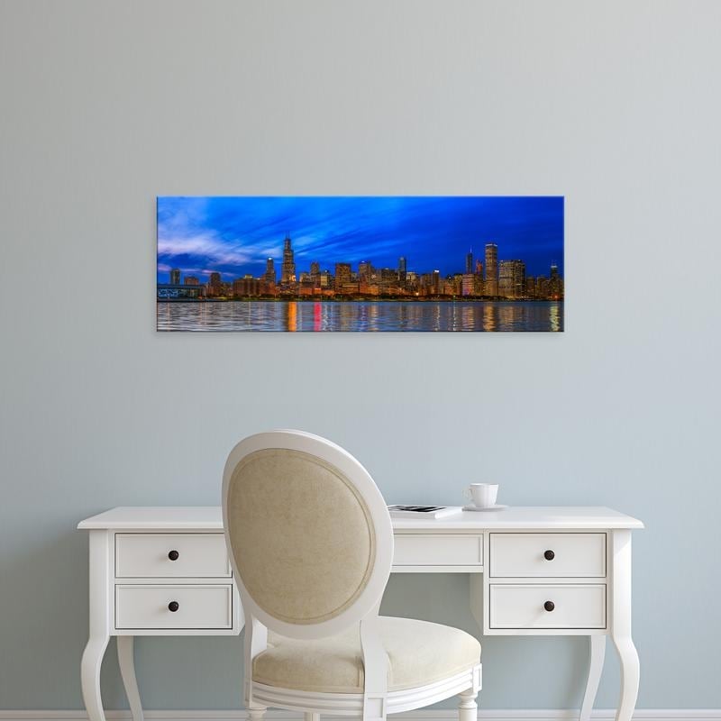 Chicago Skyline With Cubs World Series T-Shirt by Panoramic Images