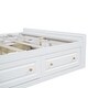 preview thumbnail 7 of 14, Wood Queen Size Platform Bed Frame with 6 Drawers