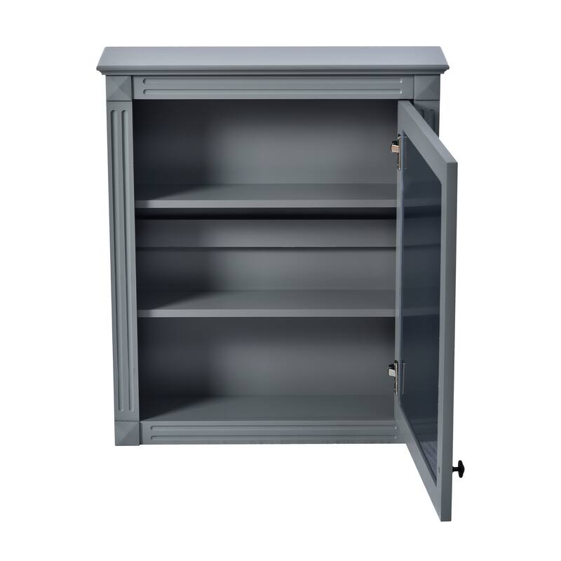 24'' x 27'' Wall Mounted Bathroom Storage Cabinet with Mirror, Medicine Cabinet with Height Adjustable Shelf