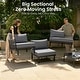 preview thumbnail 21 of 40, 2/4/6/8-Seat Modular All-Weather Aluminum Outdoor Sectional Sofa Set with Deep Seating Patio Conversation Set