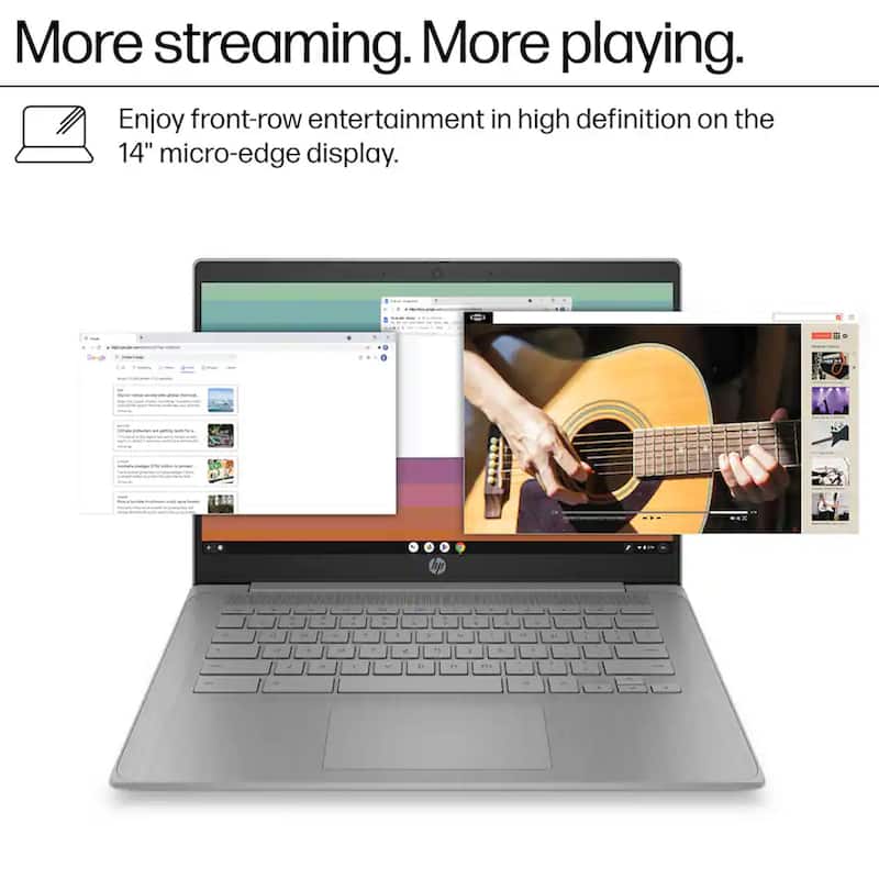 HP Chromebook 14" HD Laptop - Intel Celeron N4500 - 4GB Memory, 64GB eMMC (Modern Grey)