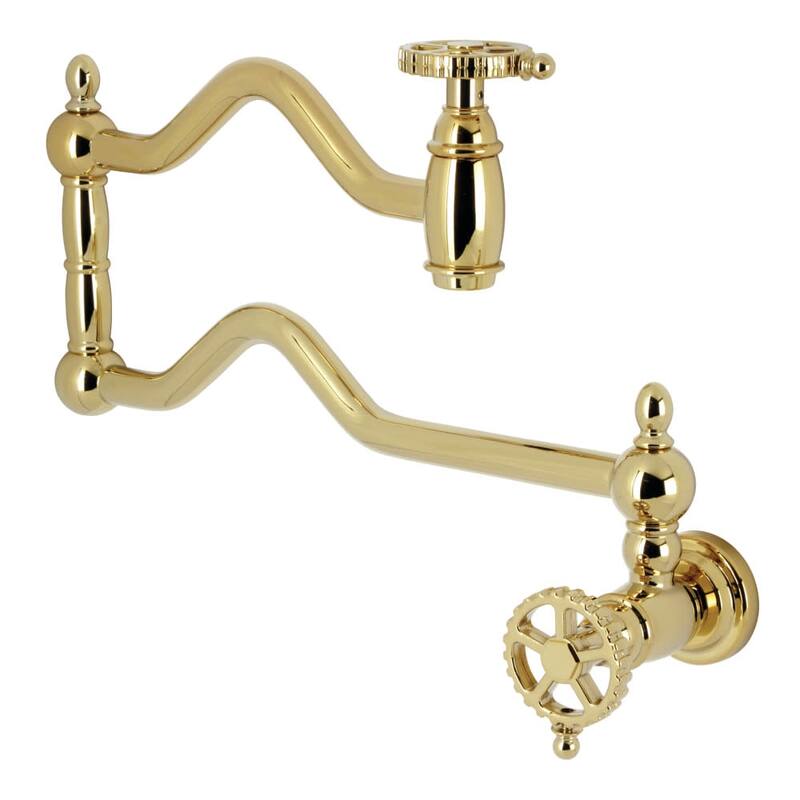 Kingston Brass KS210.CG Fuller 4.5 GPM Wall Mounted Single Hole Pot - Polished Brass