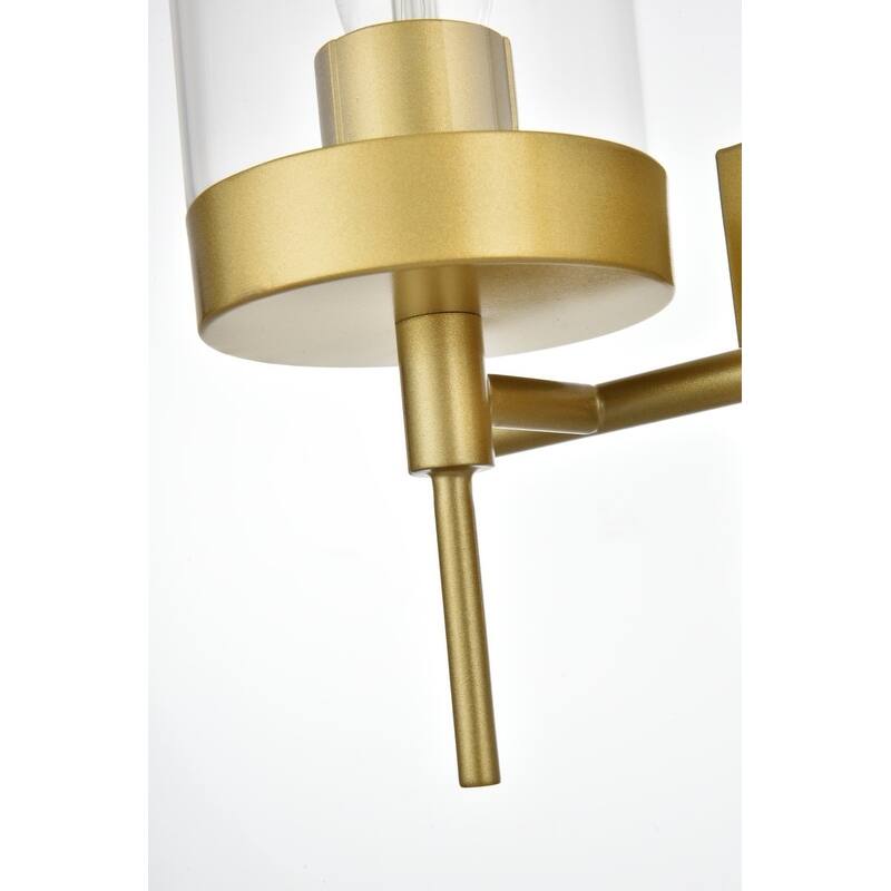 Bento 1 Light Black and Clear Bath Sconce