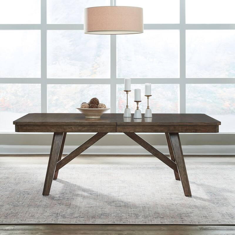 Liberty Furniture Carolina Park Trestle Table for Dining Room - Width 42"x Depth 102" x Height 30"