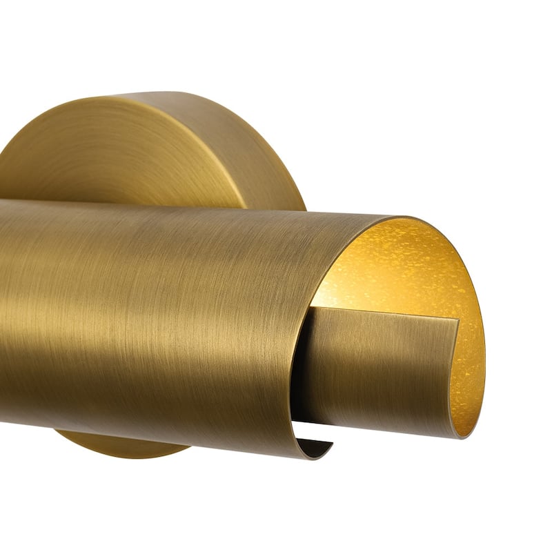 2-Light Mid-Century Dimmable LED Linear LED Vanity Wall Lamp