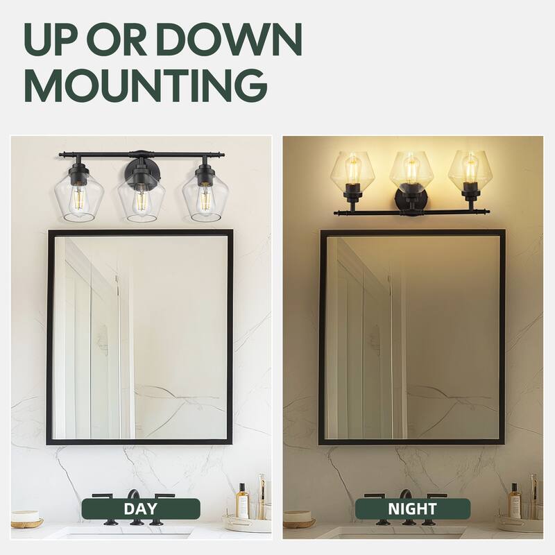 3/4-Light Modern Bathroom Vanity Light