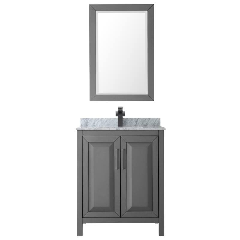 Daria 30-inch Single Vanity, Marble Top, 24-inch Mirror