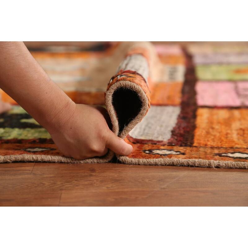 Tribal Geometric Moroccan Area Rug Handmade Oriental Wool Carpet - 6'8" x 9'7"