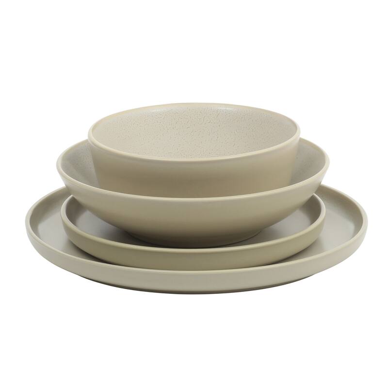 Gibson Elite Tribeca Loft 16-Piece Dinnerware Set - Modern Rustic Tableware for 4, Dishwasher & Microwave Safe
