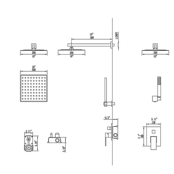 Shower Faucet Rough In Complete Shower System with Rough in Valve for Bathroom - Bed Bath ...