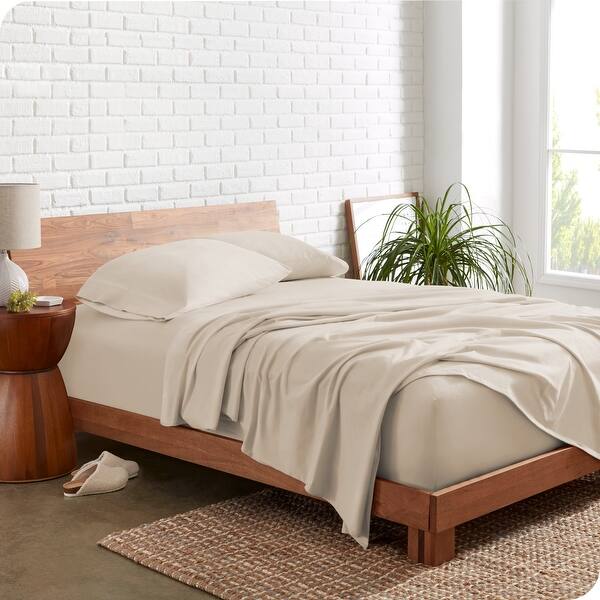 Queen Size Sheet Set (Sand) Bare Home Organic Cotton Jersey