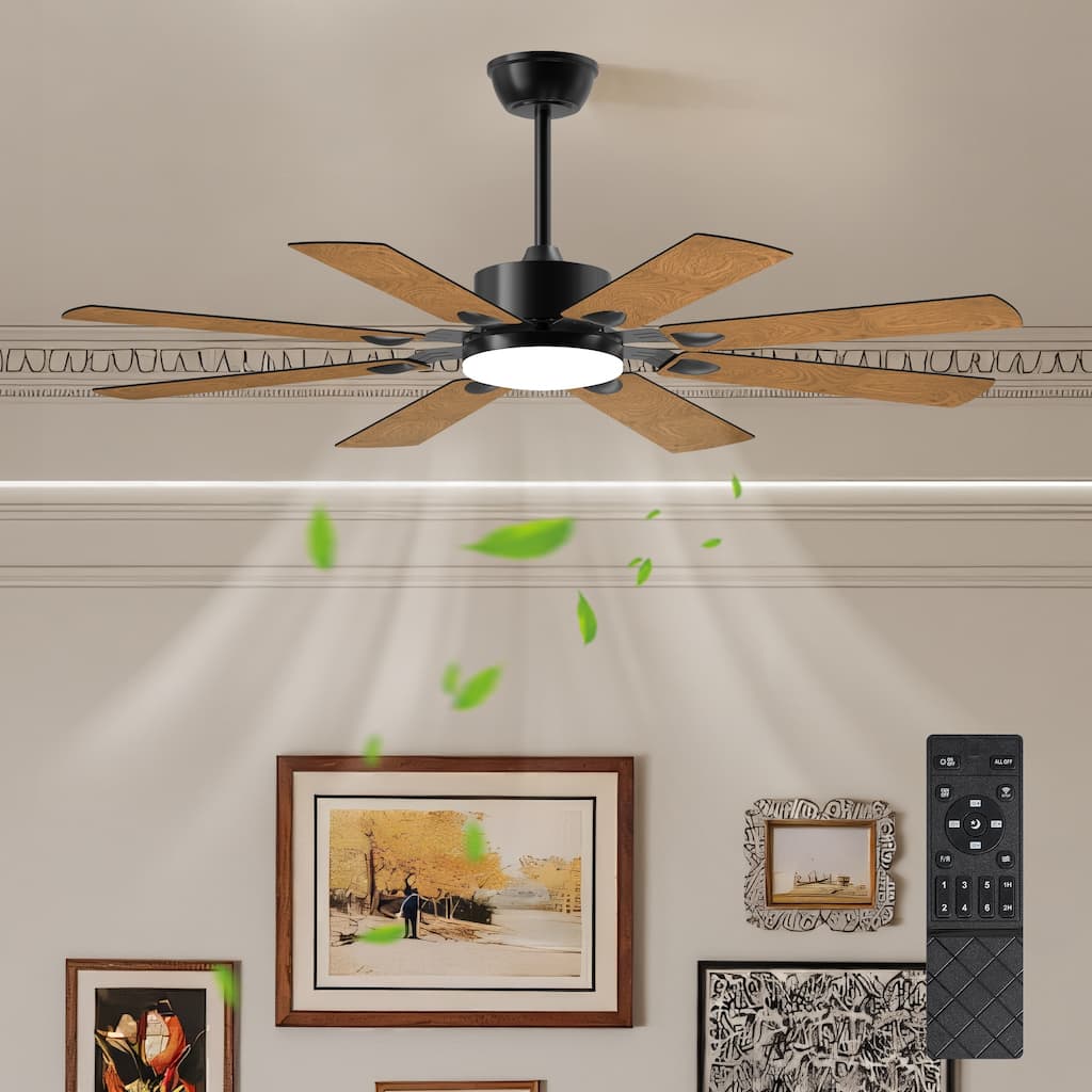52" Ceiling Fan with Light and Remote