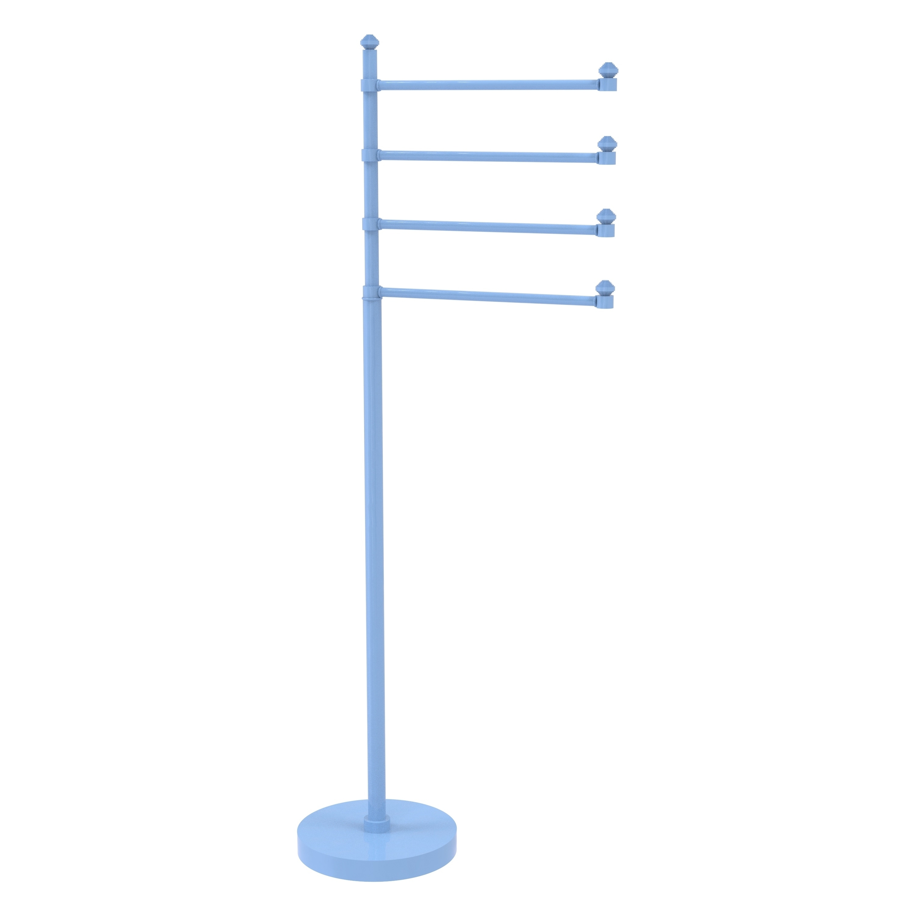 Allied Brass Soho Collection Free Standing 4 Pivoting Swing Arm Towel Stand in Antique Brass
