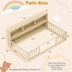preview thumbnail 3 of 20, Costway Twin Size Montessori Floor Bed with Bookcase Storage Shelves &