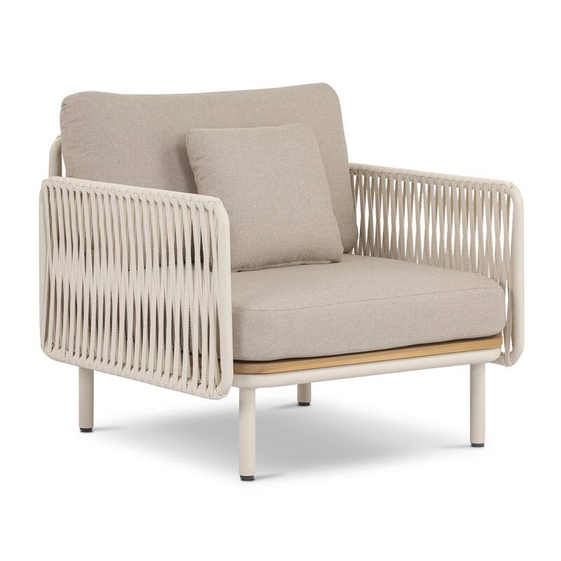 Poly & Bark Salvora Rope-Wrapped Coastal Outdoor Lounge Chair