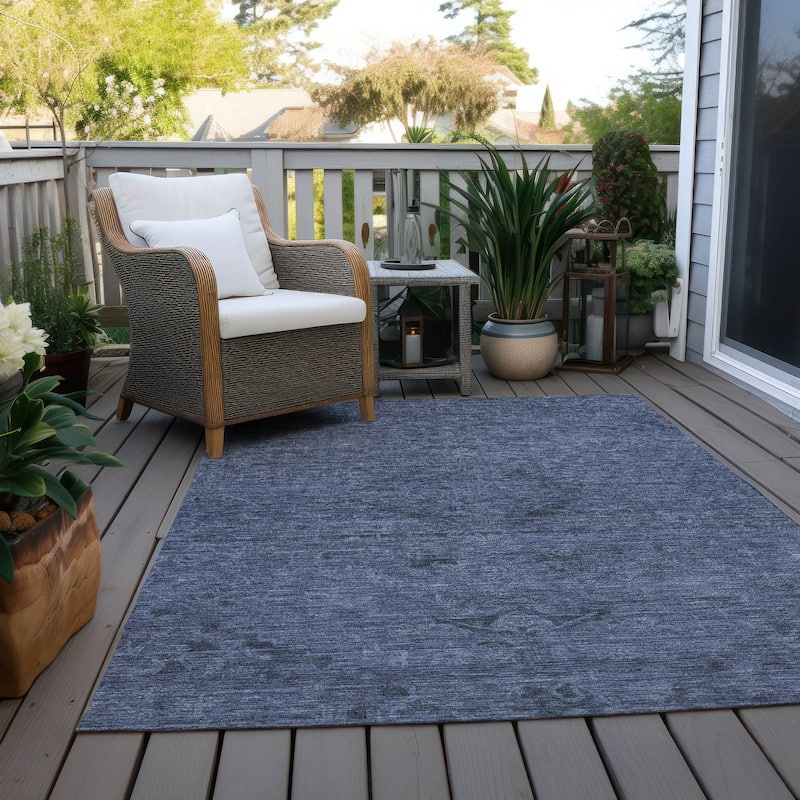 Machine Washable Indoor/ Outdoor Vintage Traditional Chantille Rug