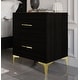 preview thumbnail 19 of 24, CraftPorch 3 Piece Bedroom Nightstands Set Velvet Upholstered Bed