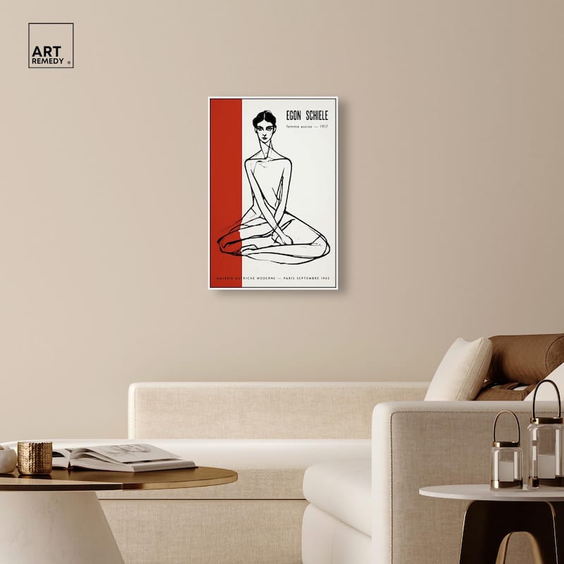 Schiele's Red and White Canvas by Art Remedy