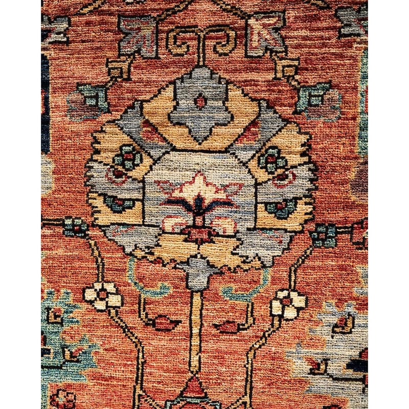Serapi One-of-a-Kind Hand-Knotted Area Rug - Orange, 8' 2" x 9' 9" - 8' 2" x 9' 9"