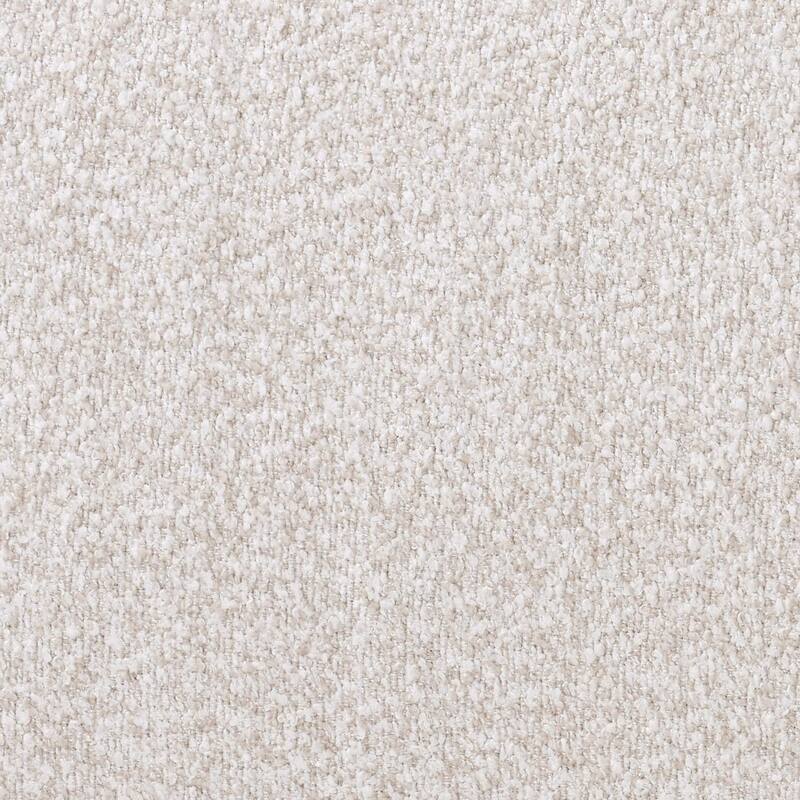 Scott Living - Sabbo Modern Boucle Upholstered 360° Swivel Accent Chair, Walnut-Finished Solid Wood Base & Ergonomic Curved Back