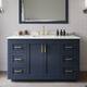 Option Dark Blue / White Quartz Top / Brushed Gold