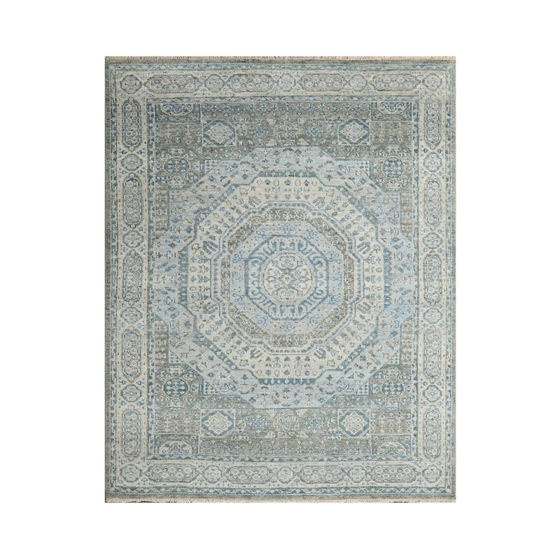 Hand Knotted Turkish Oushak Gray Wool Traditional Oriental Area Rug