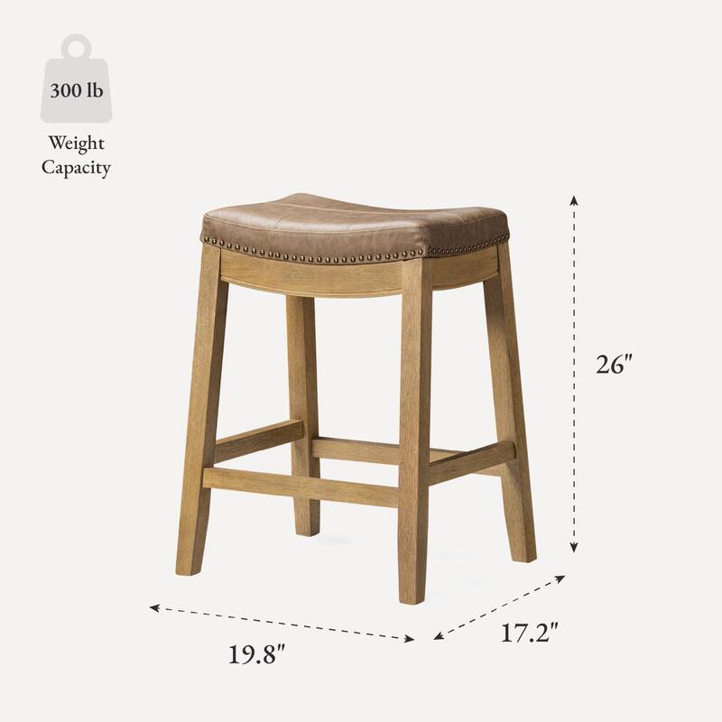 Maven Lane Sophia Saddle Kitchen Dining Stool