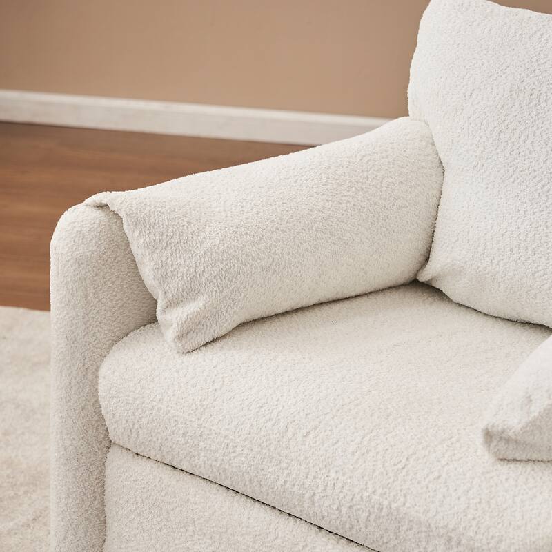 Chenille Swivel Accent Chair with 360° Rotation & Resilient Cushion
