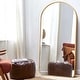 preview thumbnail 19 of 20, Arched Metal Full-length Standing Floor Mirror
