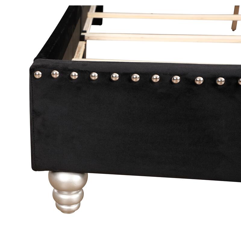 Maxx Tufted Upholstered King Panel Bed